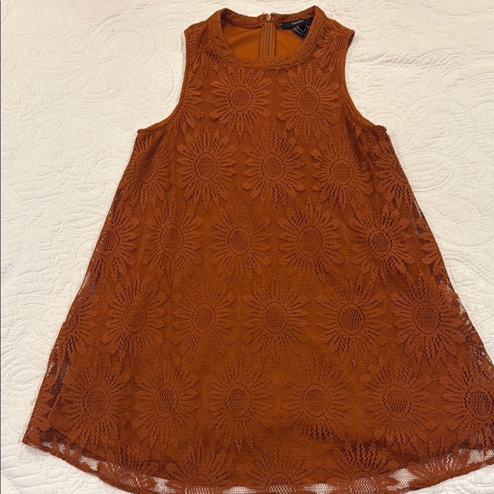 Forever 21 Rust Orange Lace Dress